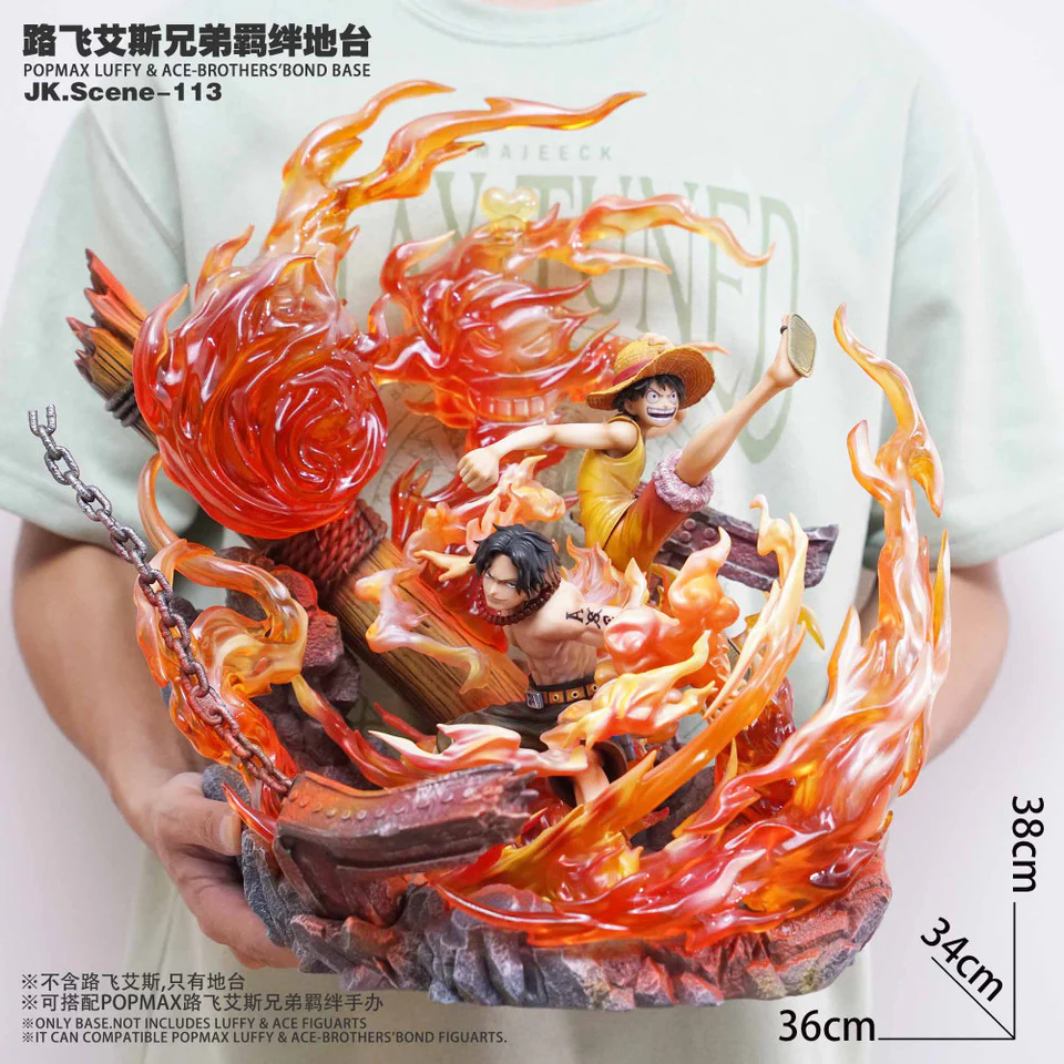 One Piece - Popmax Luffy & Ace-Brothers Bond Base | Resin Statue | by Jacksdo Studio