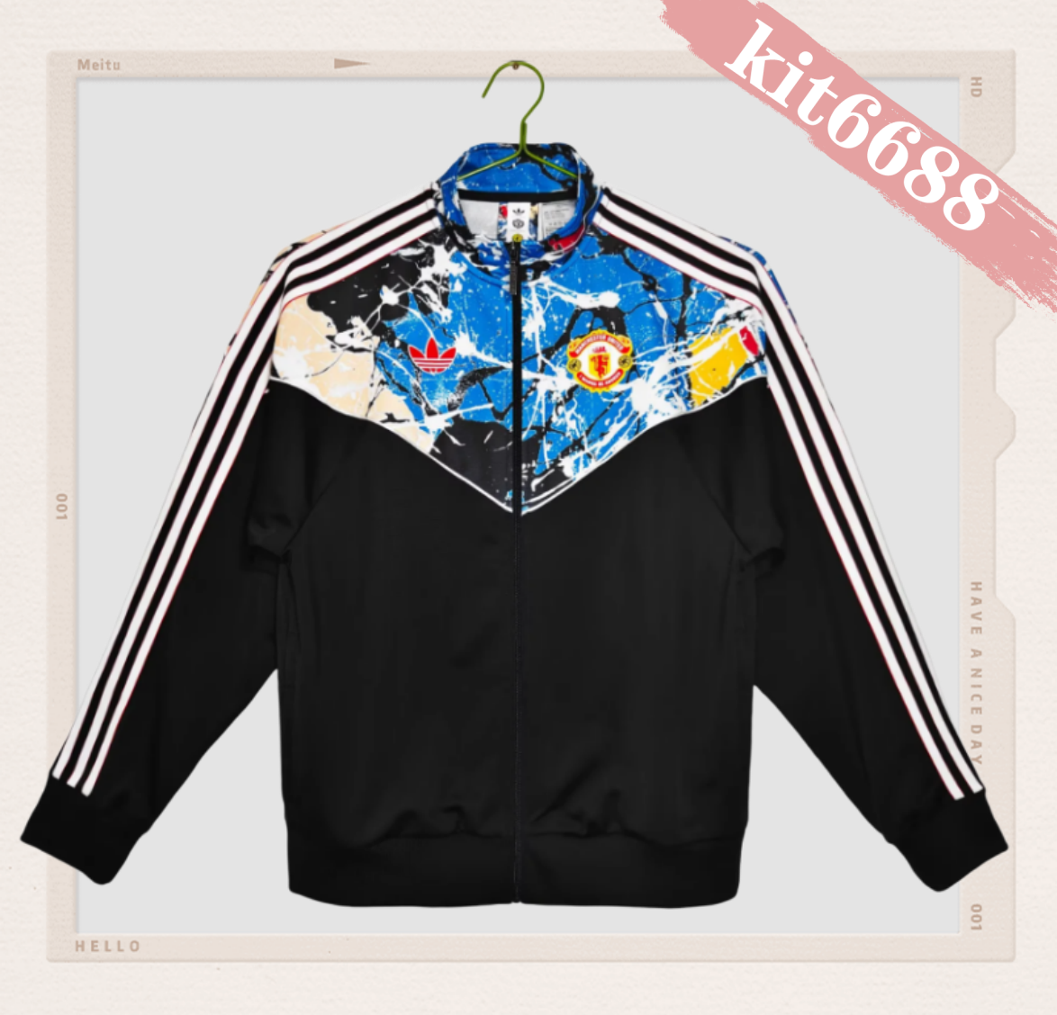 2627 Manchester United Rose Joint Edition Windbreaker