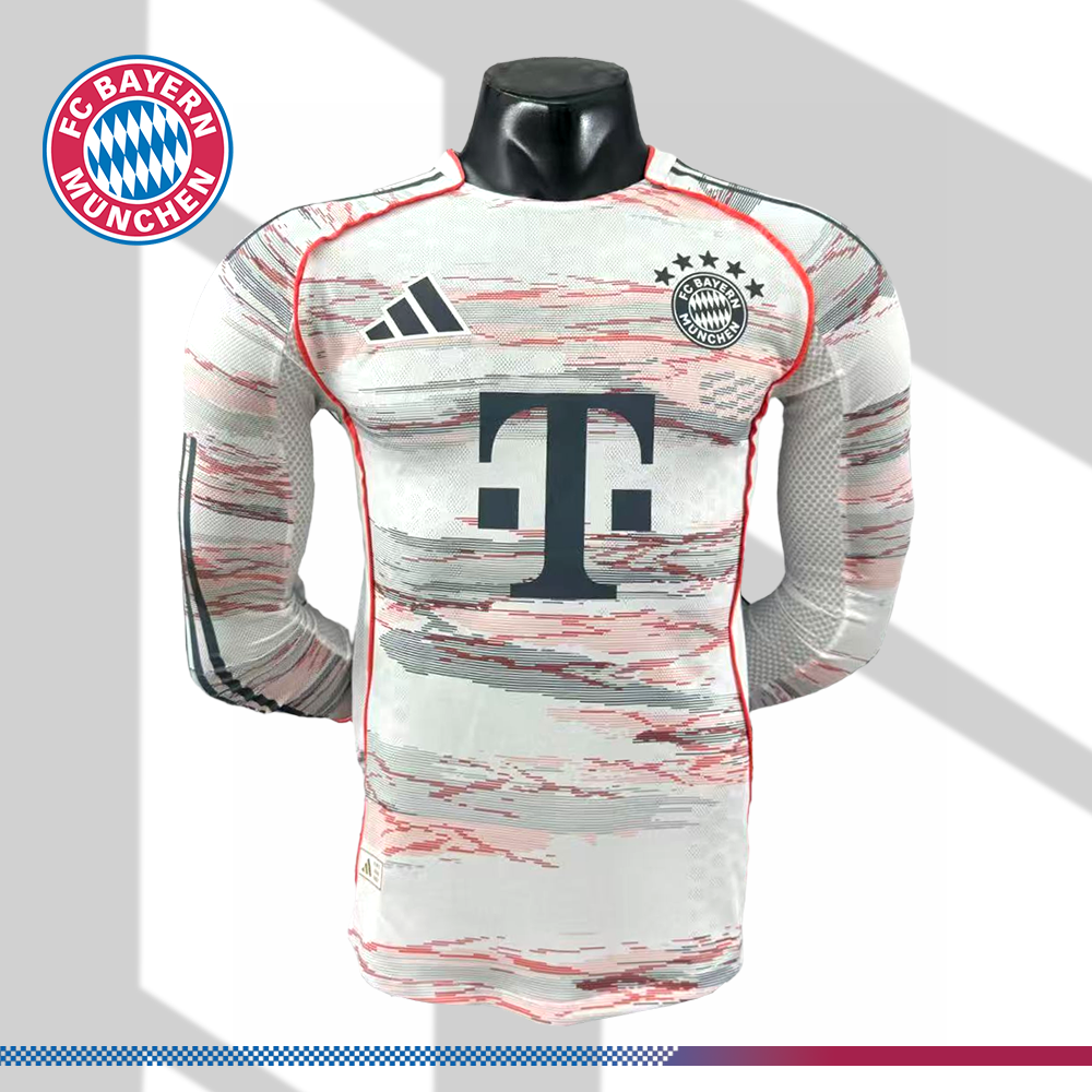 2025/2026 Bayern Munich Away Long Sleeve Football Shirt (Player Edition)