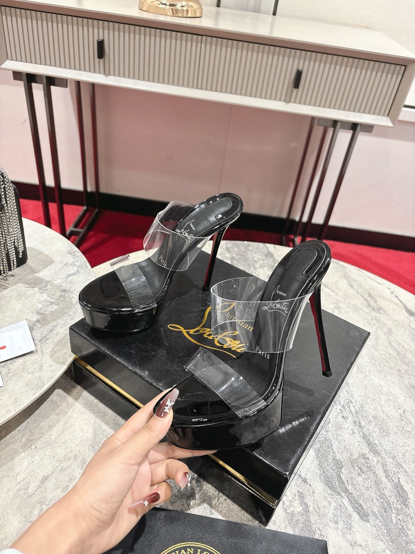 Christian Louboutin Just Nothing Alta Heels