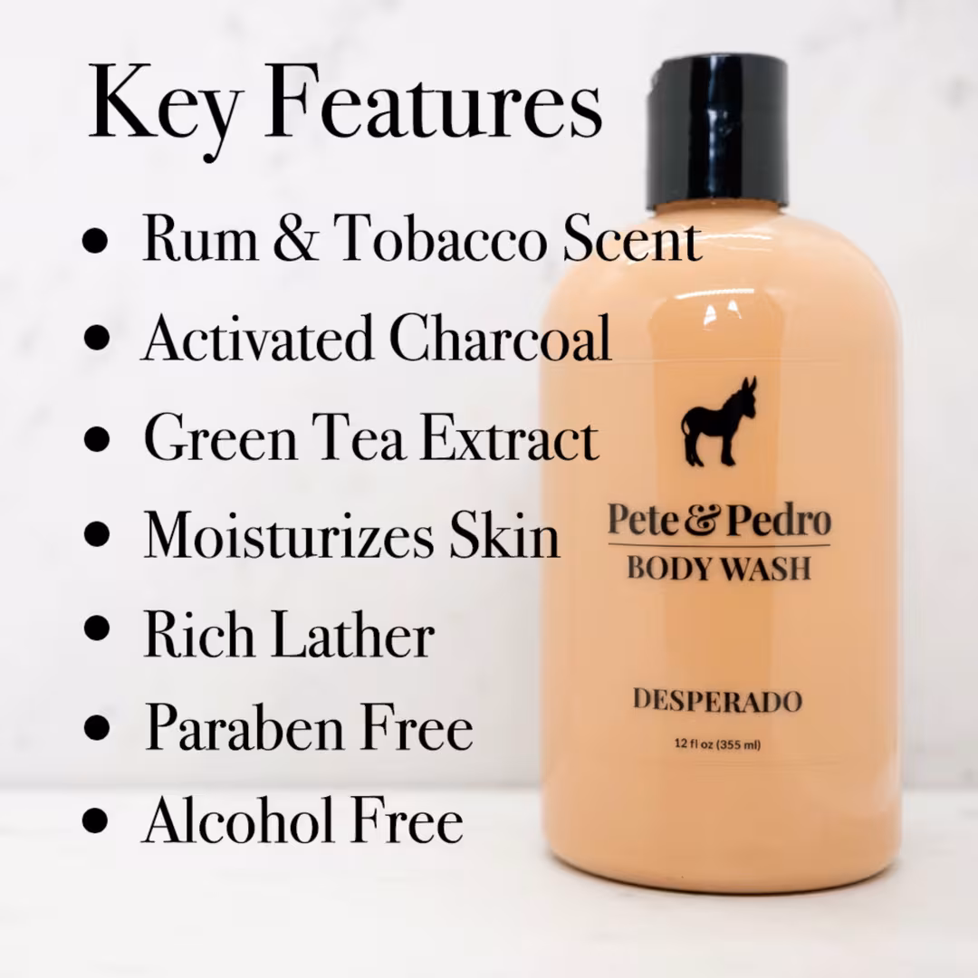 Pete & Pedro  Desperado Soothing Rum & Tobacco Hydrating Body Wash