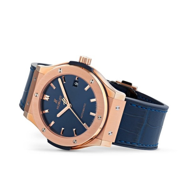 Replica Hublot Classic Fusion Men Automatic Blue Leather Watch 511.OX.7180.LR