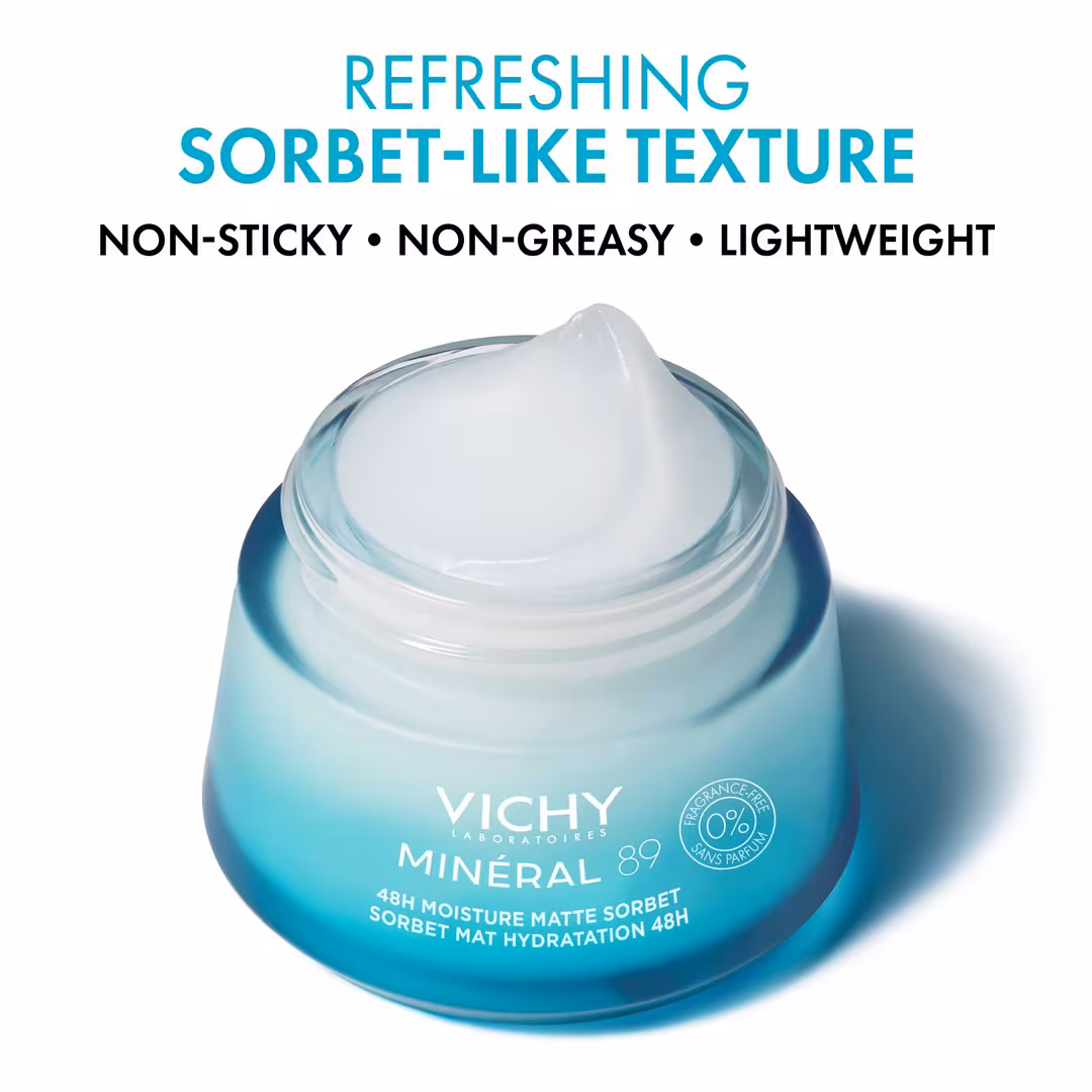 Vichy  Mineral 89 48H Moisture Matte Sorbet