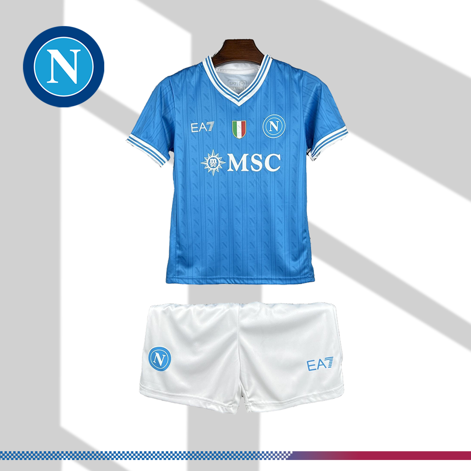 2025/2026 Napoli Home Football Shirt (Kids Kit socks )
