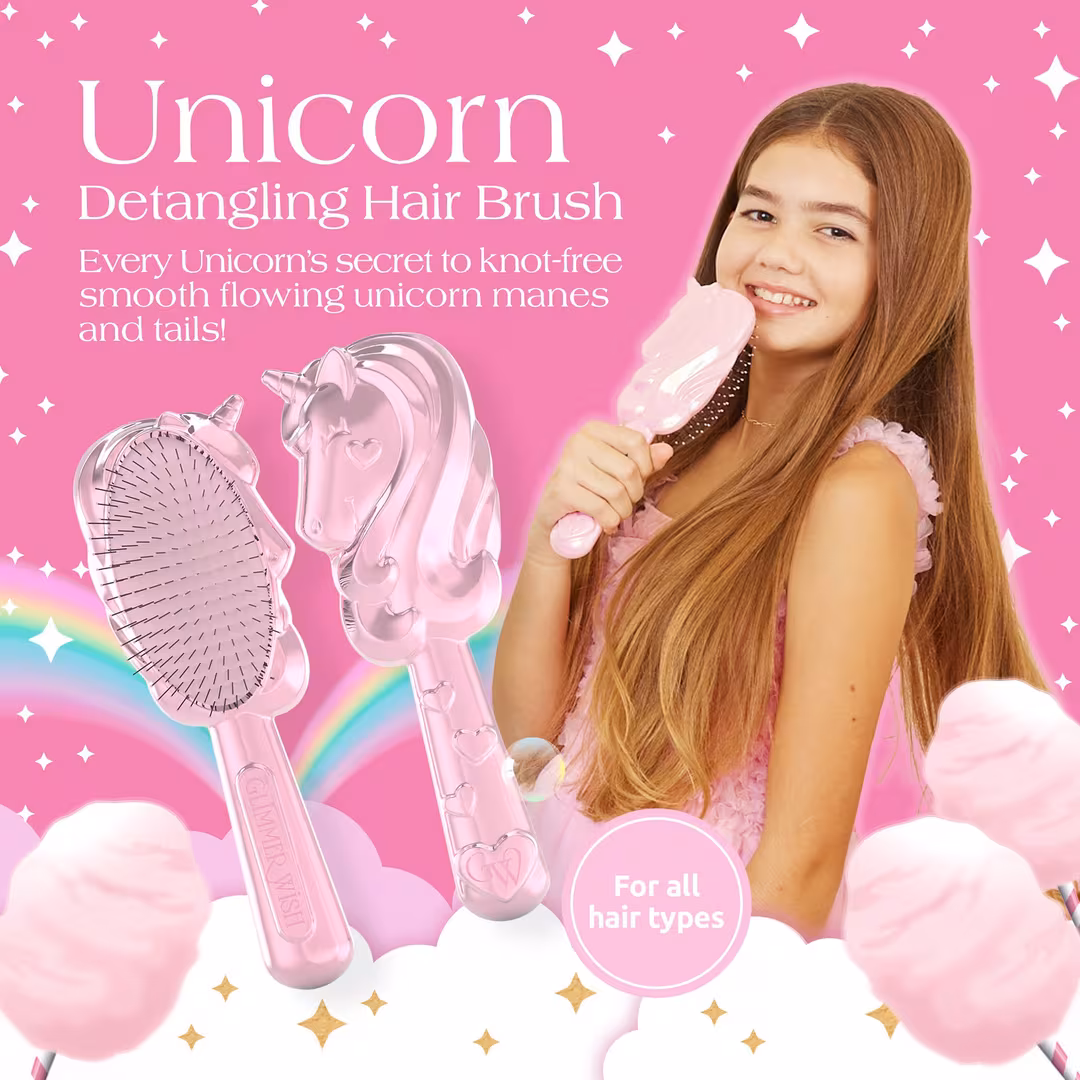 Glimmer Wish  Unicorn Detangling Hair Brush