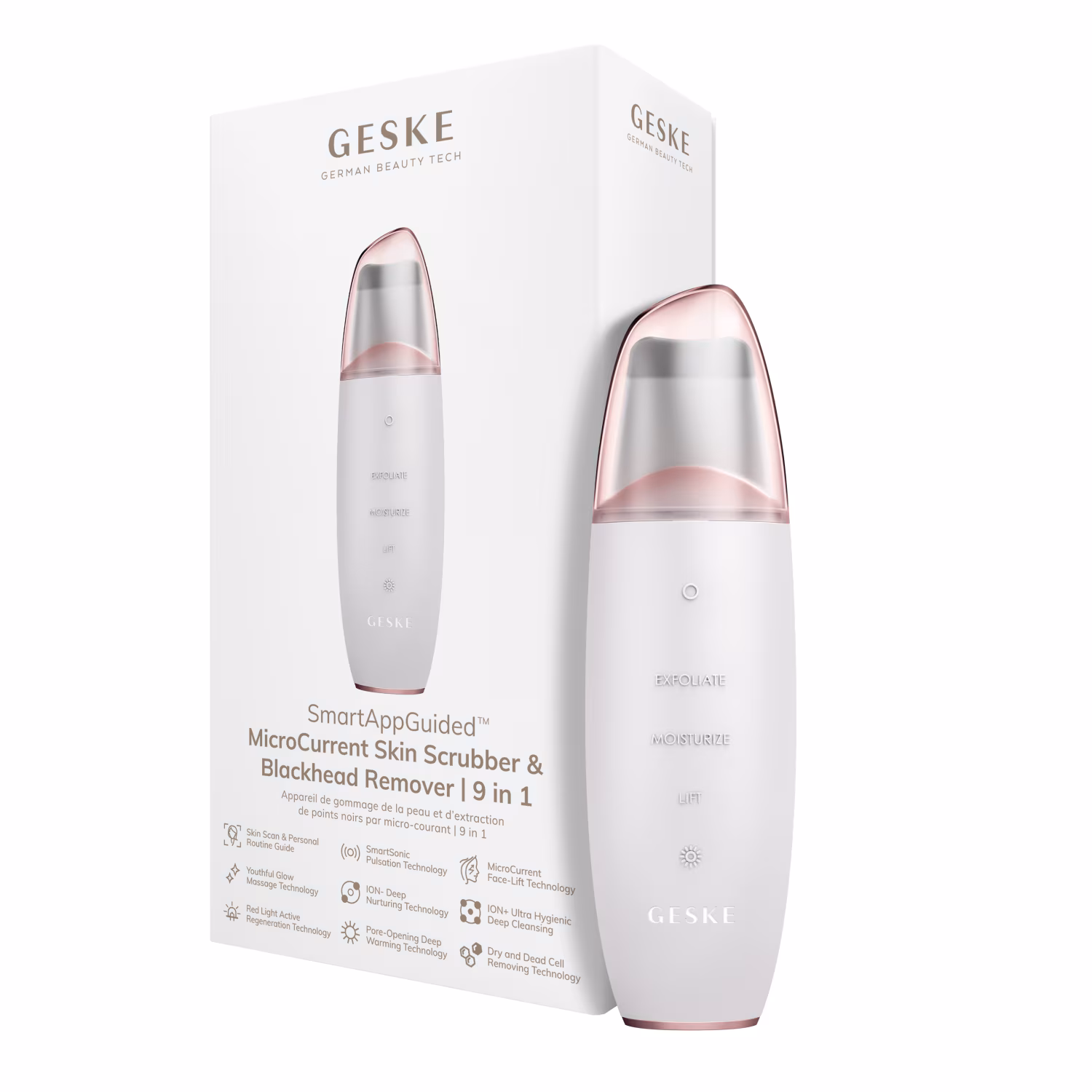 SmartAppGuided™ MicroCurrent Skin Scrubber & Blackhead Remover 9 in 1