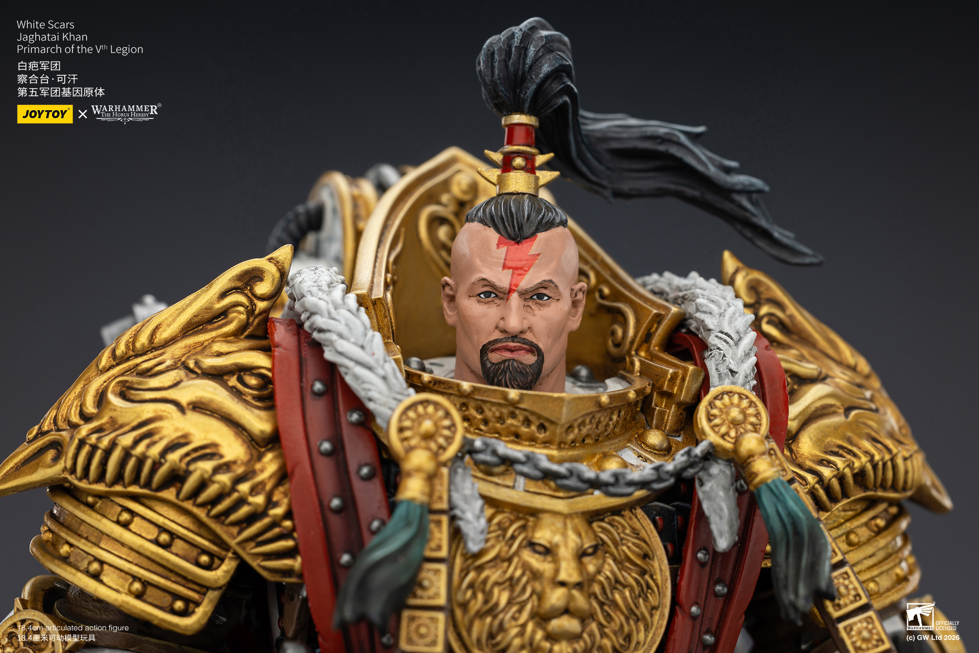 JOYTOY JT03363 Warhammer The Horus Heresy 1: 18 White Scars Jaghatai Khan Primarch of the Vth Legion - JOYTOY WORLD