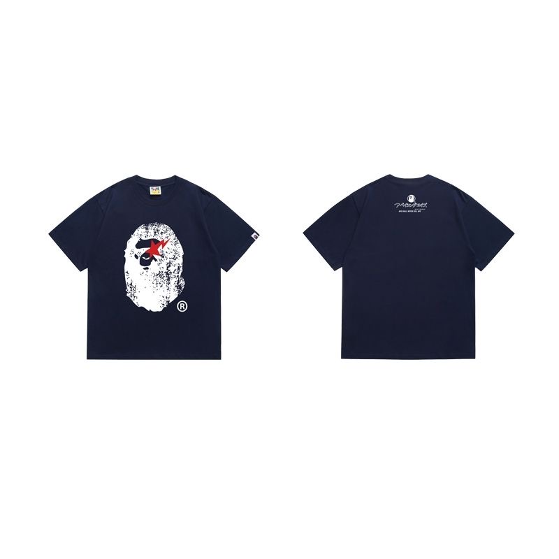 New arrival deep blue cotton tee