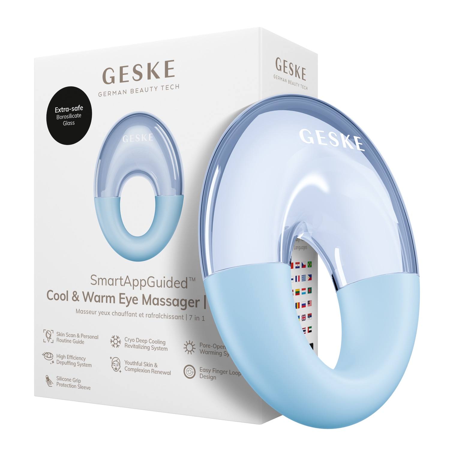 GESKE SmartAppGuided™ Cool & Warm Eye Massager | 7 in 1 | Massagegerät
