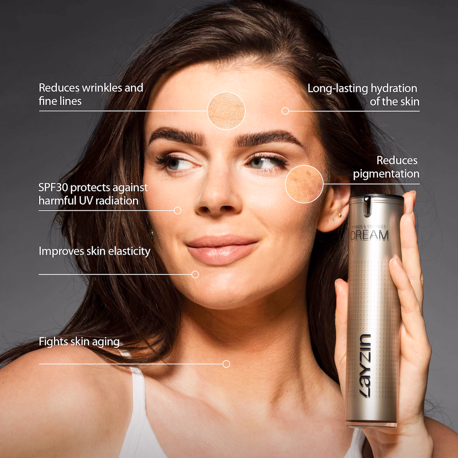 Sanfte Peeling-Gesichtsscrub und Schutzcreme