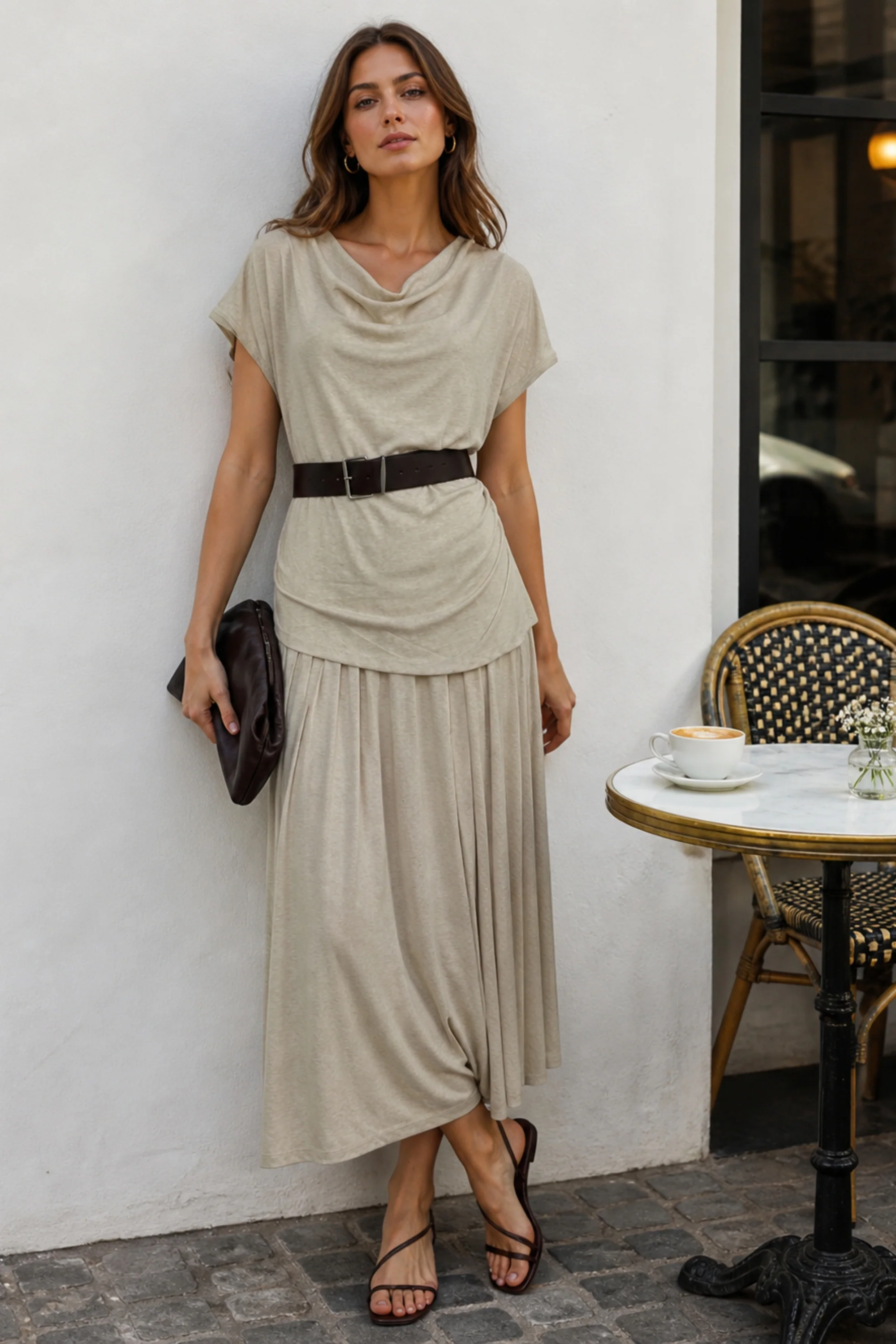 Celeste Oat Drape Co-ord