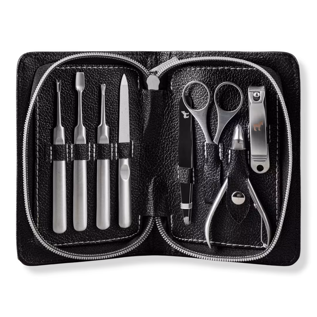 Pete & Pedro  8-Piece Stainless Steel Manicure Set With Leather Case