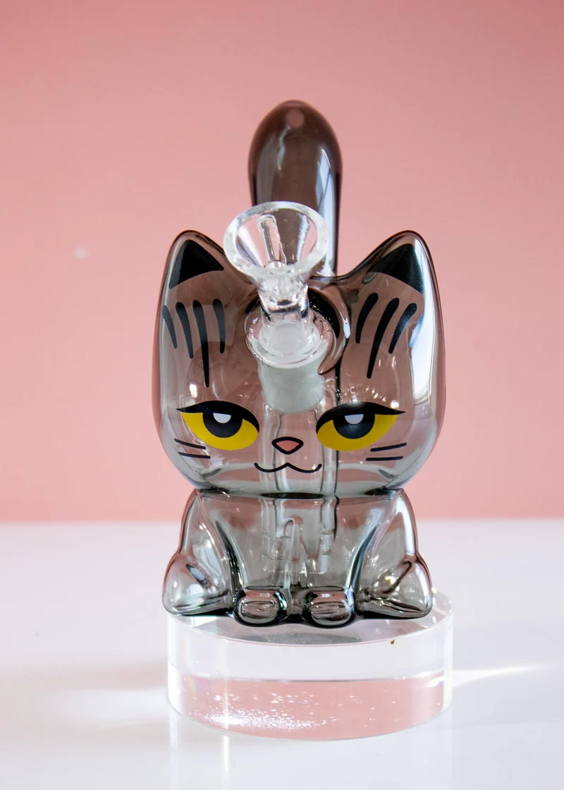 Cartoon cat water pipe grey design