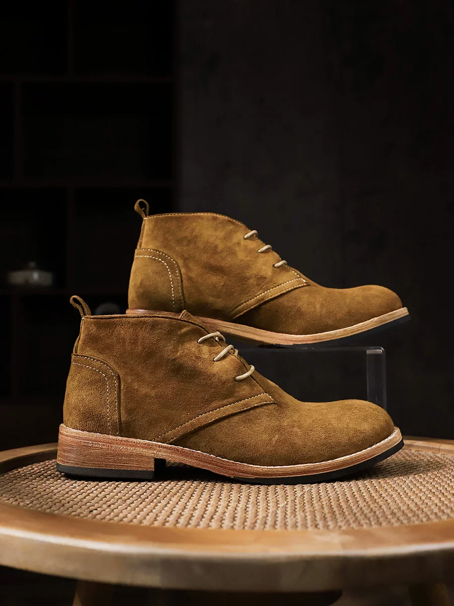 Heavy industry washed horse leather Martin boots