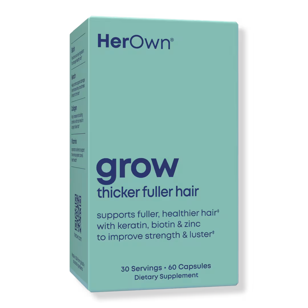 Her Own  Grow Capsules: Supports Fuller, Healthier Hair with Keratin, Biotin and Zinc