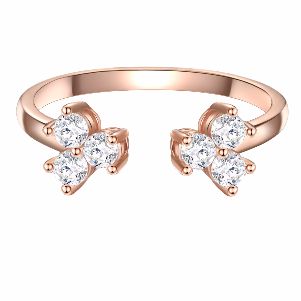 Ring Sterling Silber Zirkonia in Roségold