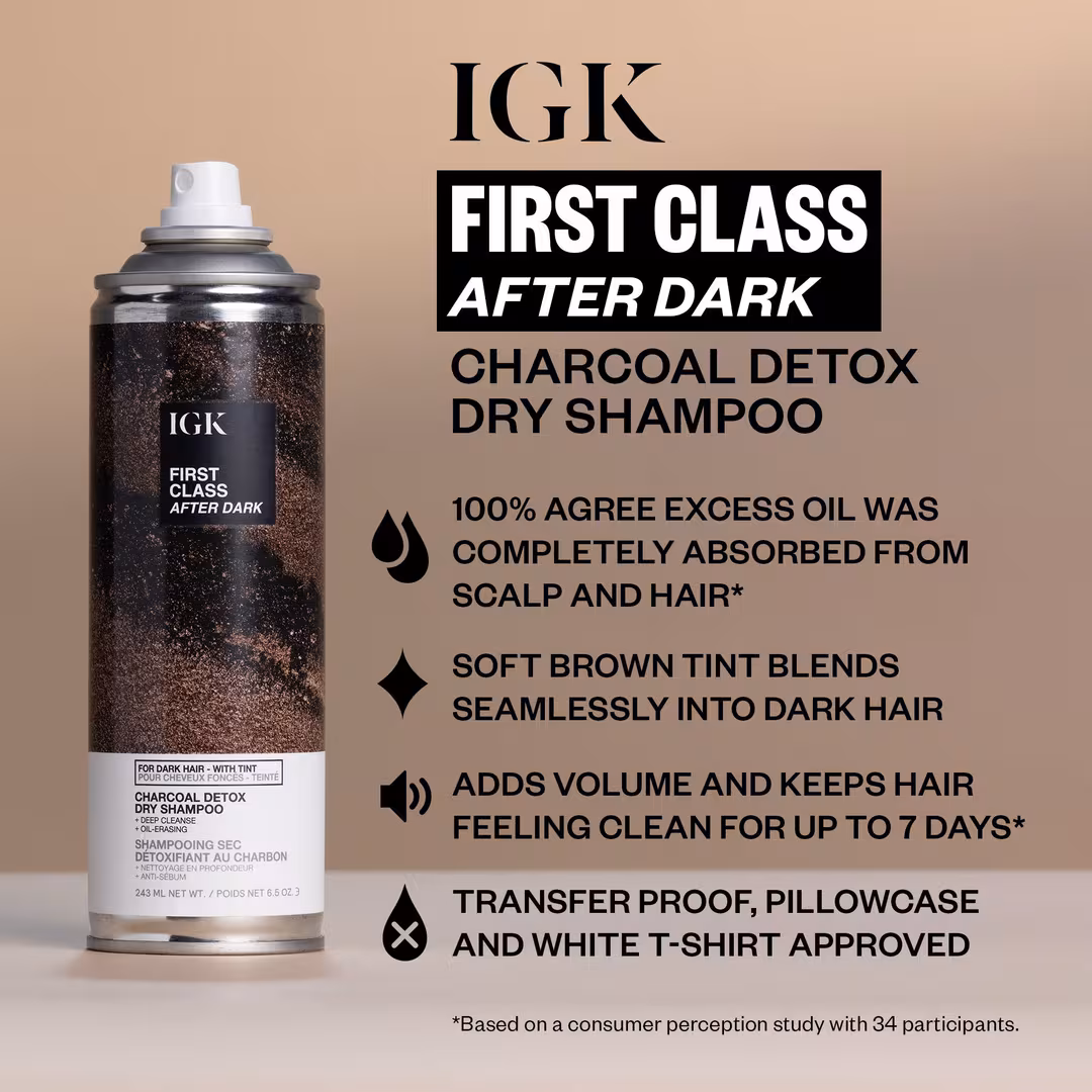 IGK  First Class After Dark Tinted Charcoal Detox Dry Shampoo