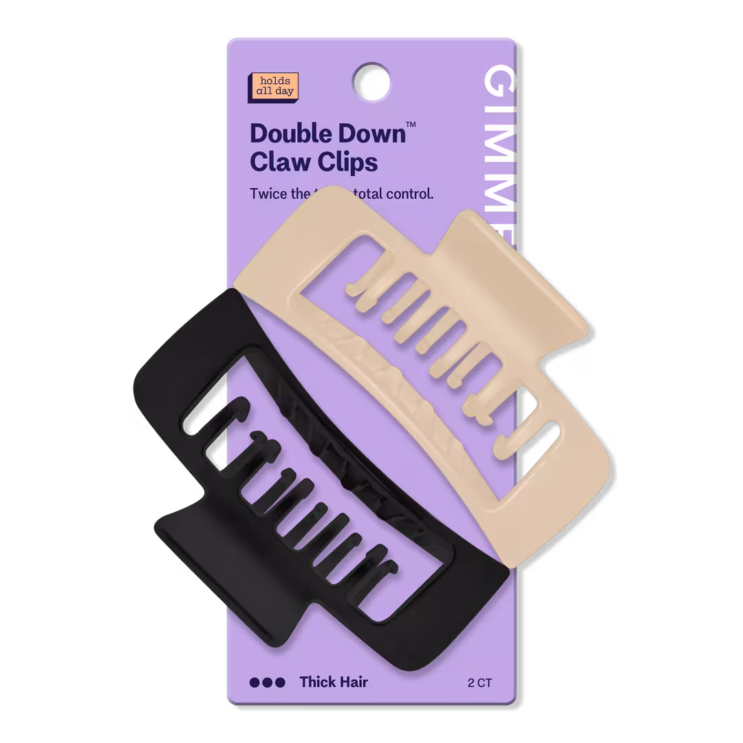 GIMME beauty  Thick Hair Double Teeth Rectangle Claw Clip