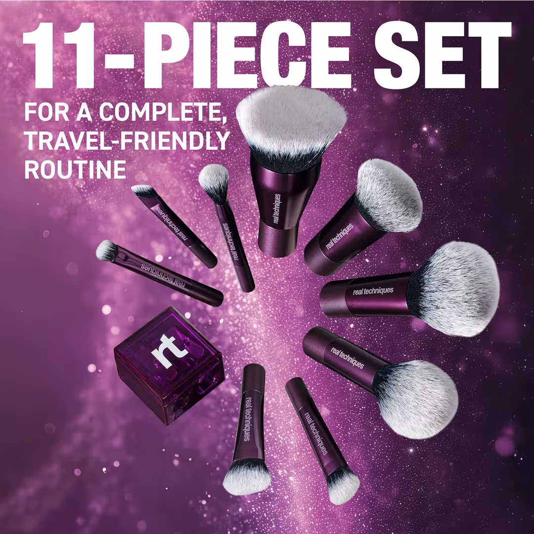 Real Techniques  On-The-Go Slay Travel Brush Set & Bag