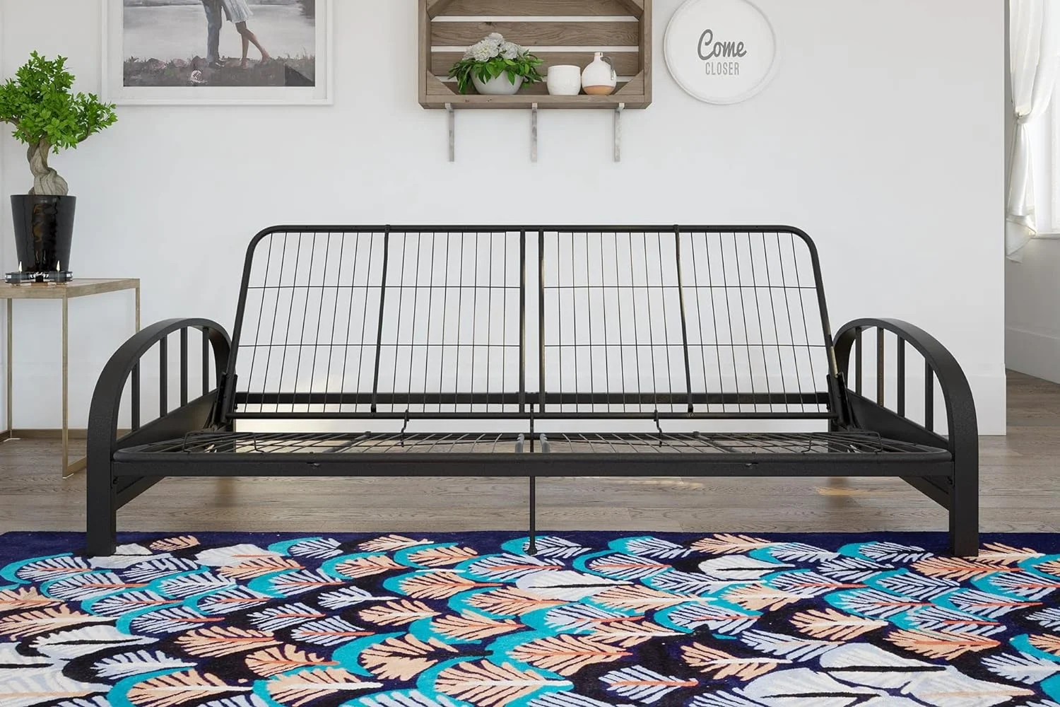 Wangxin Aiden Metal Futon Frame, Black
