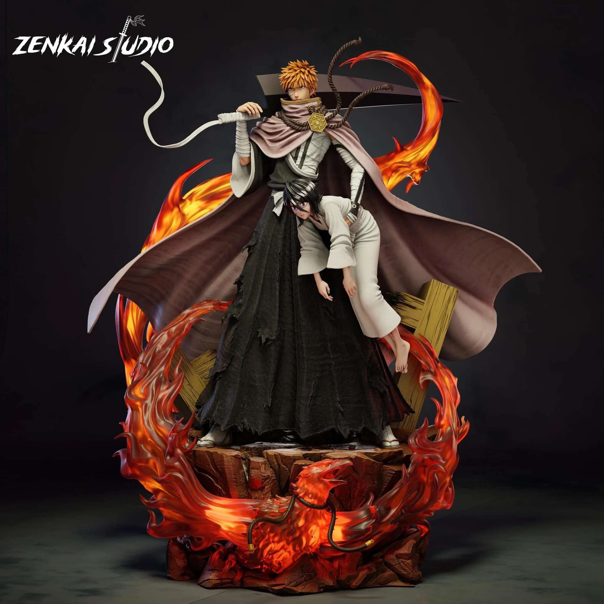 Bleach – Ichigo Kurosaki & Rukia Kuchiki | 1:6 Resin Statue | von Zenkai Studio