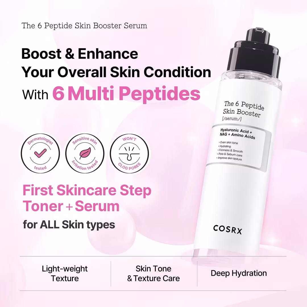 COSRX  The 6 Peptide Skin Booster Serum with Niacinamide & Hyaluronic Acid