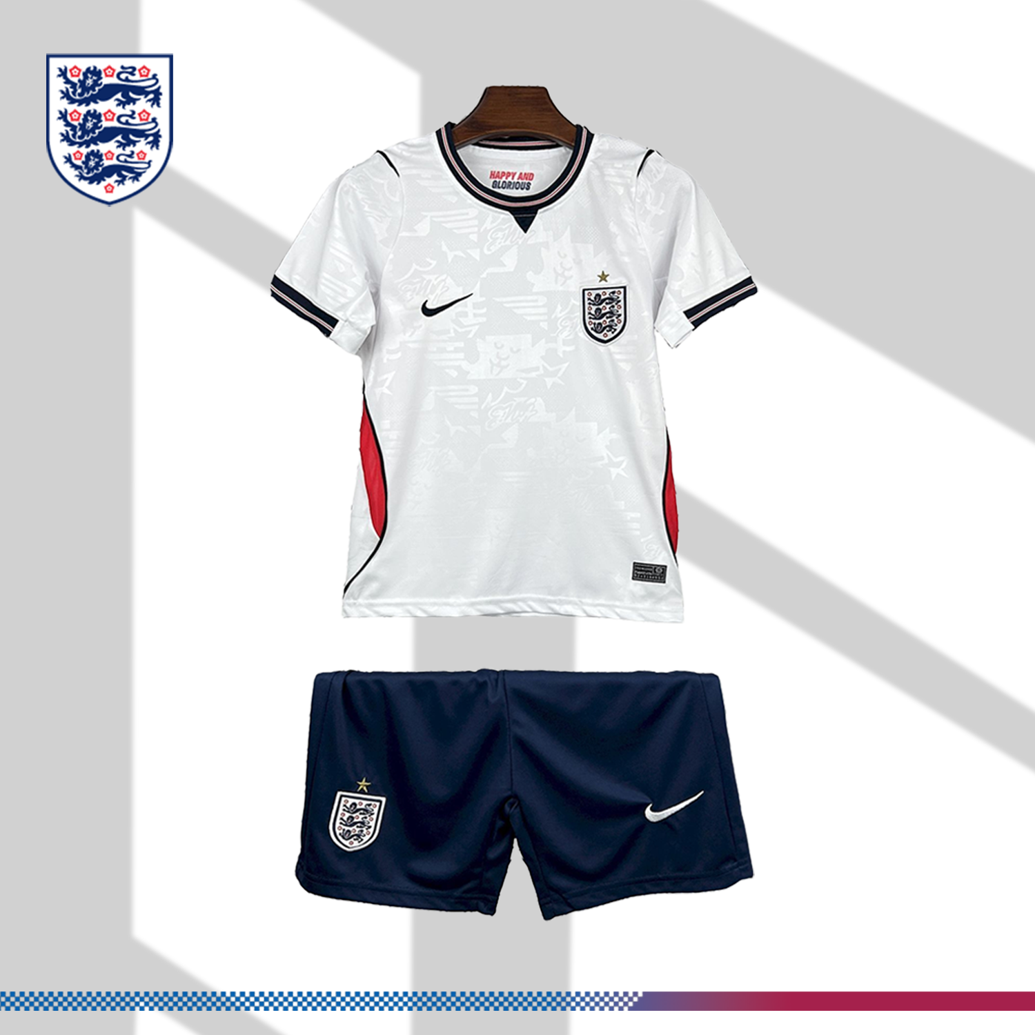 2026 England Home Kids Football Shirt （Adult Kids Kit socks)