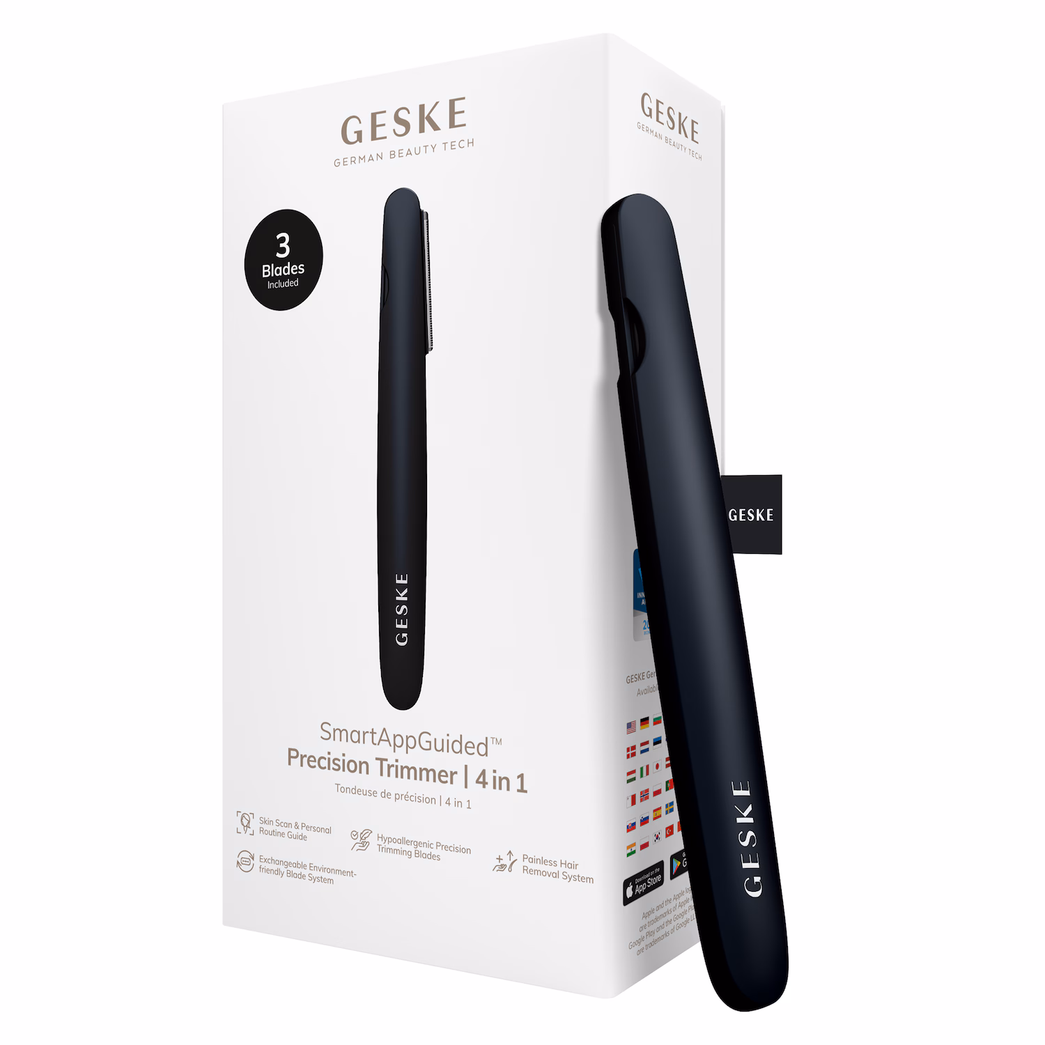 GESKE Precision Trimmer | 4 in 1 | zur einfachen Haarentfernung