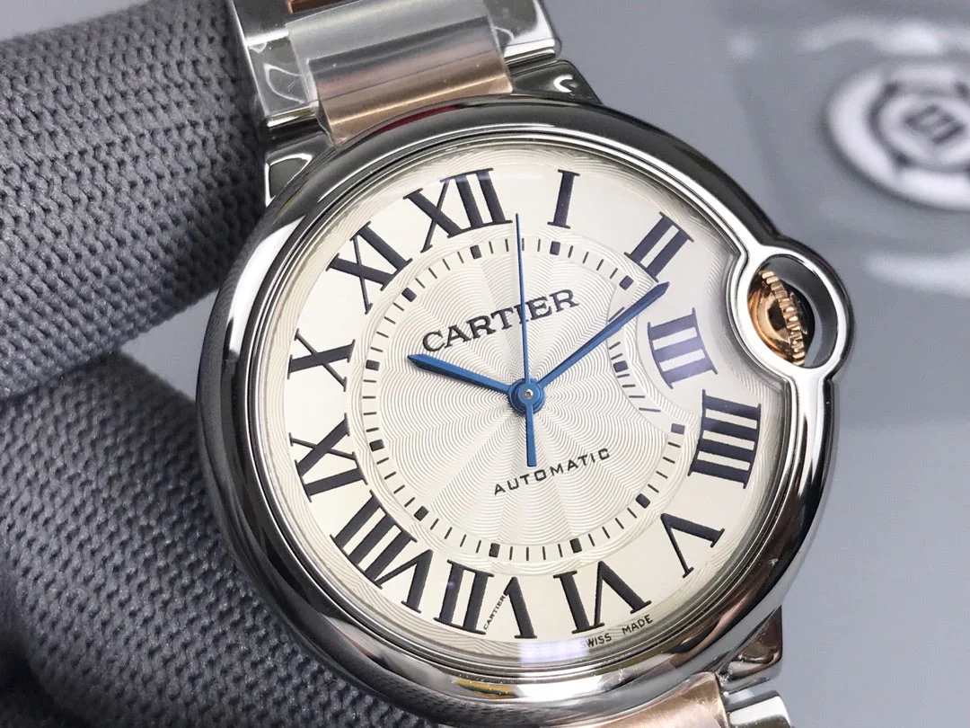 Cartier Watch Balloon 36mm Silver Pink Gold Stainless Steel