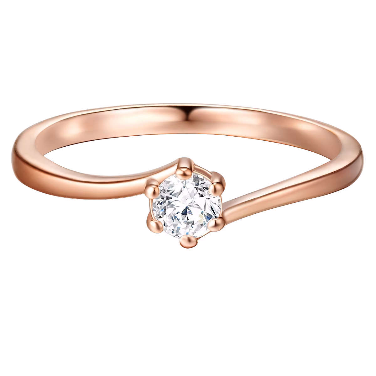 Ring aus Sterling Silber in roségold mit Zirkonia
