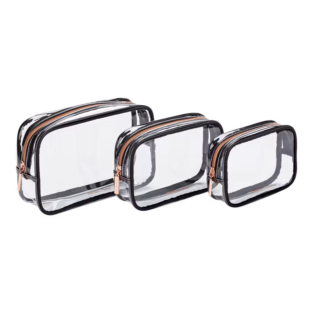 Tartan + Twine  Basics Clear 3-Piece Organizer Set