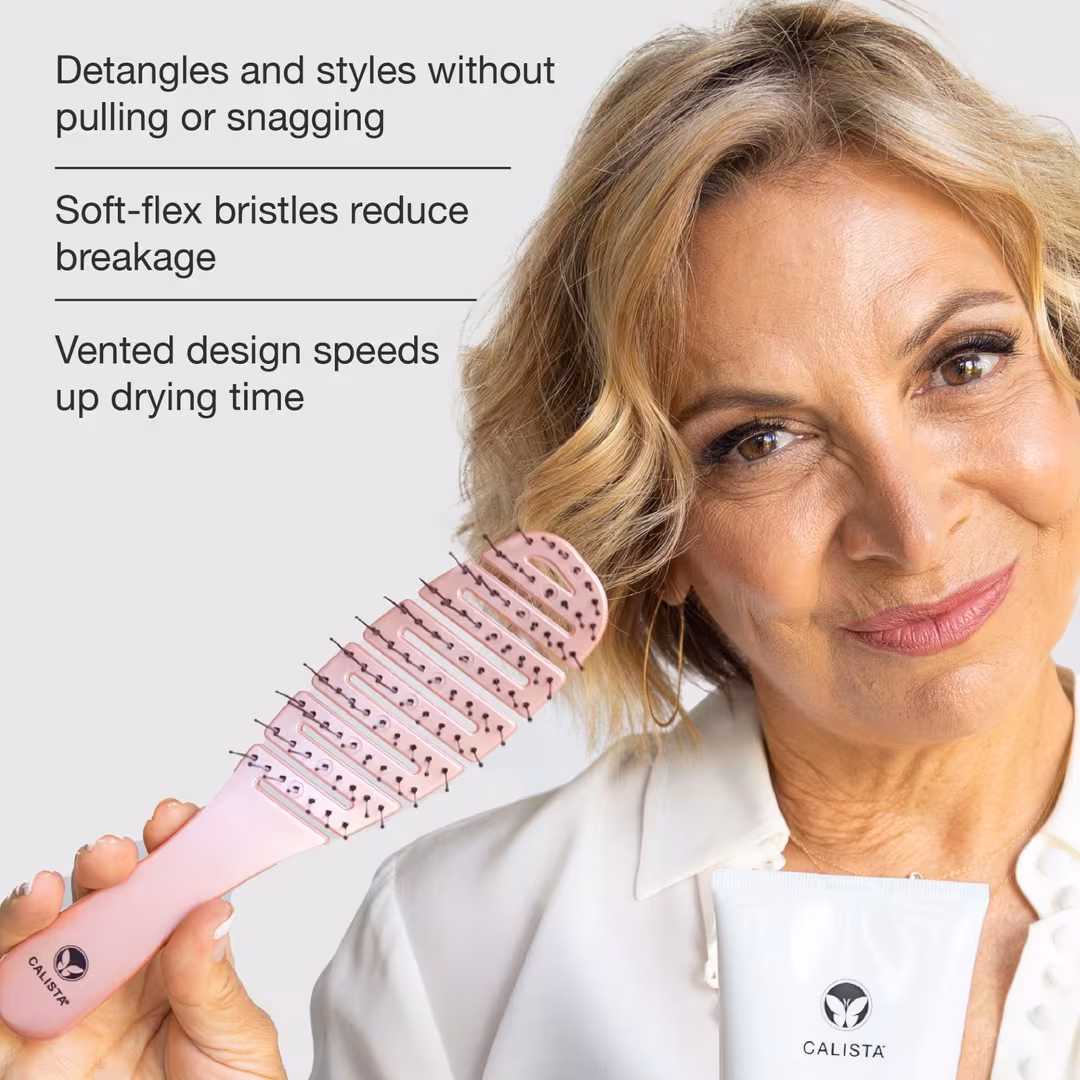 Calista  Smoothie Detangling Brush Duo with Travel Mini Brush