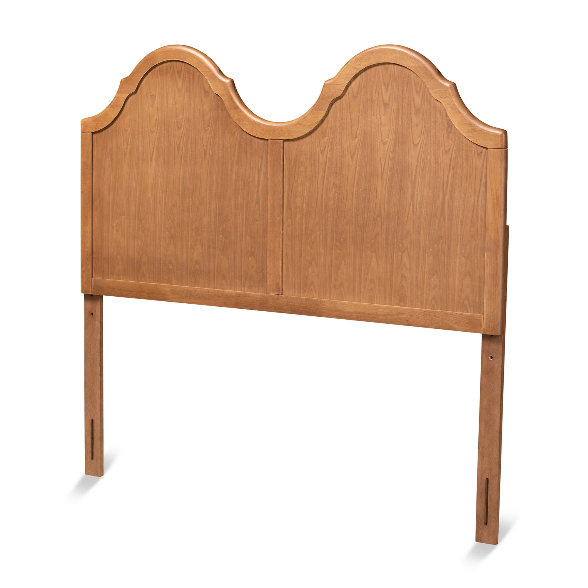 Baxton Studio Tobin Classic Panel Back Support Engineered Wood Headboard, King, Ash Walnut