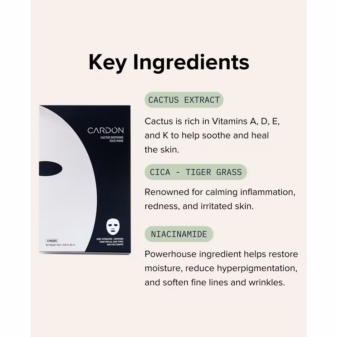 Cardon Skincare  Cactus Soothing Sheet Mask