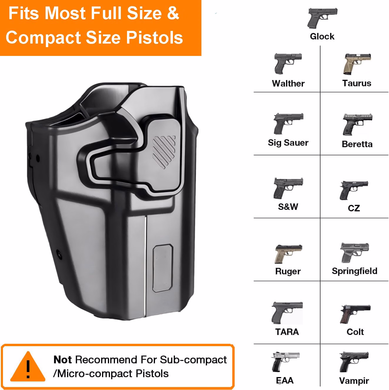 USKDTAC Universal OWB Gun Holster