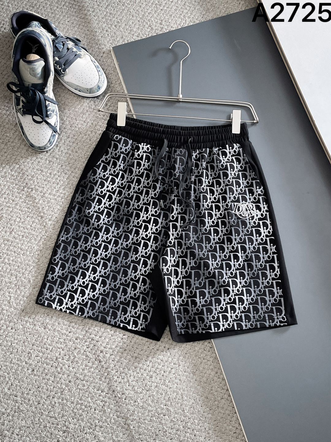 Dior Style All-Over Gradient Oblique Monogram Sweat Shorts