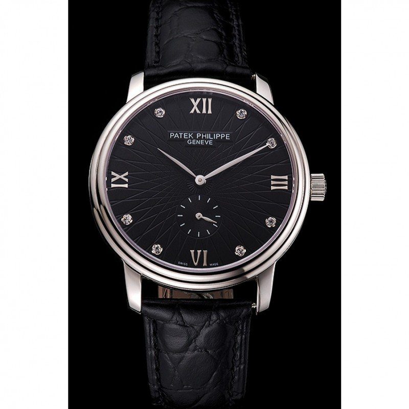 Patek Philippe Calatrava Dial Black 41 mm, Stainless Steel
