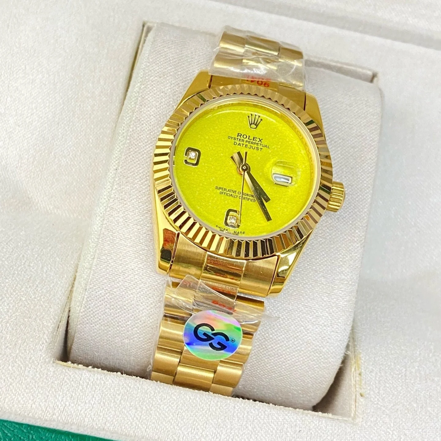 Rolex Watch Datejust 31mm Gold Yellow Dial