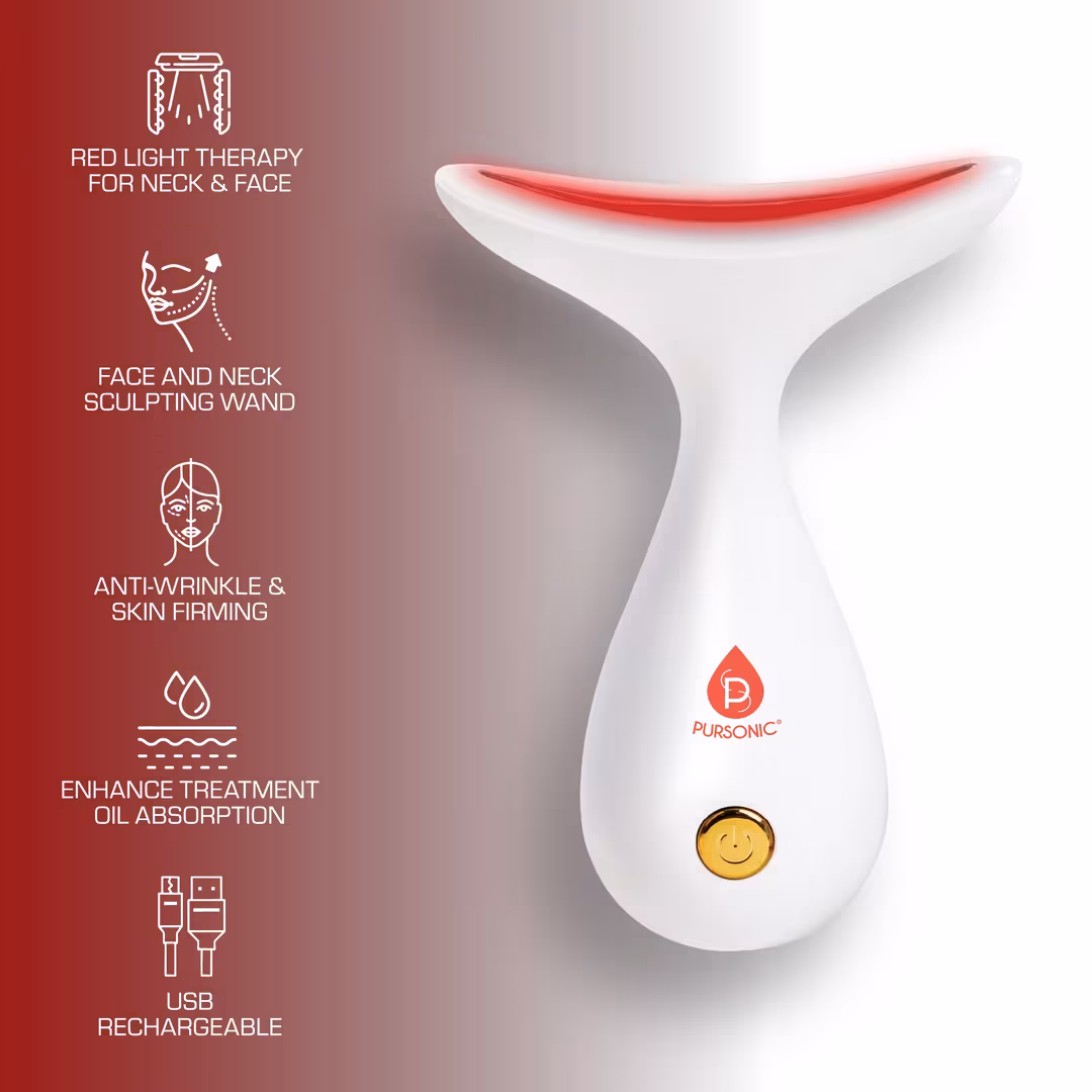 PURSONIC  LED Light Therapy Neck & Face Sculpting Wand