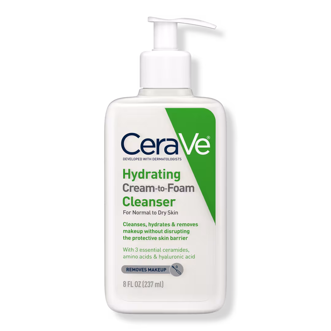 CeraVe  Hydrating Cream-to-Foam Cleanser