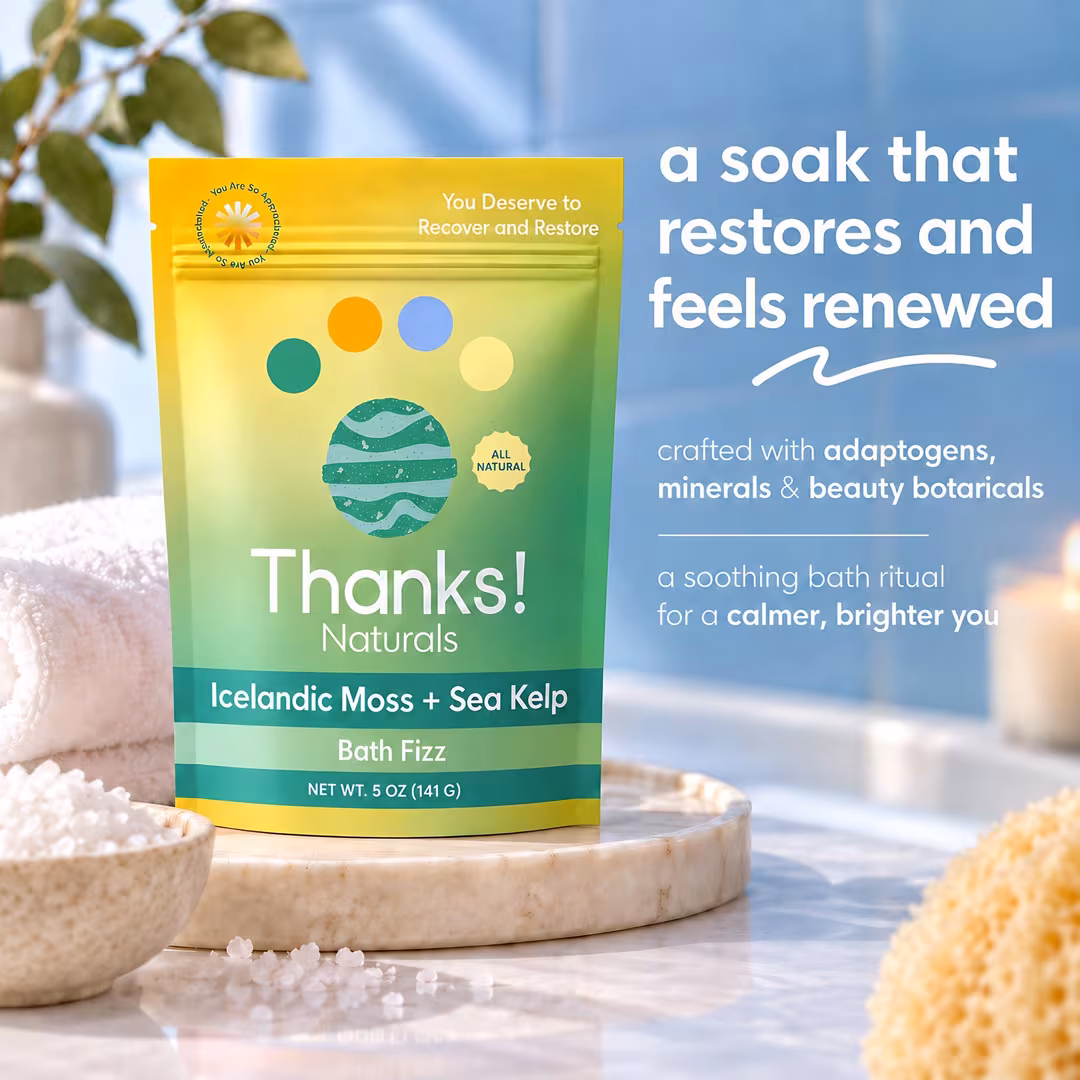 Thanks! Naturals  Icelandic Moss + Sea Kelp Bath Fizz