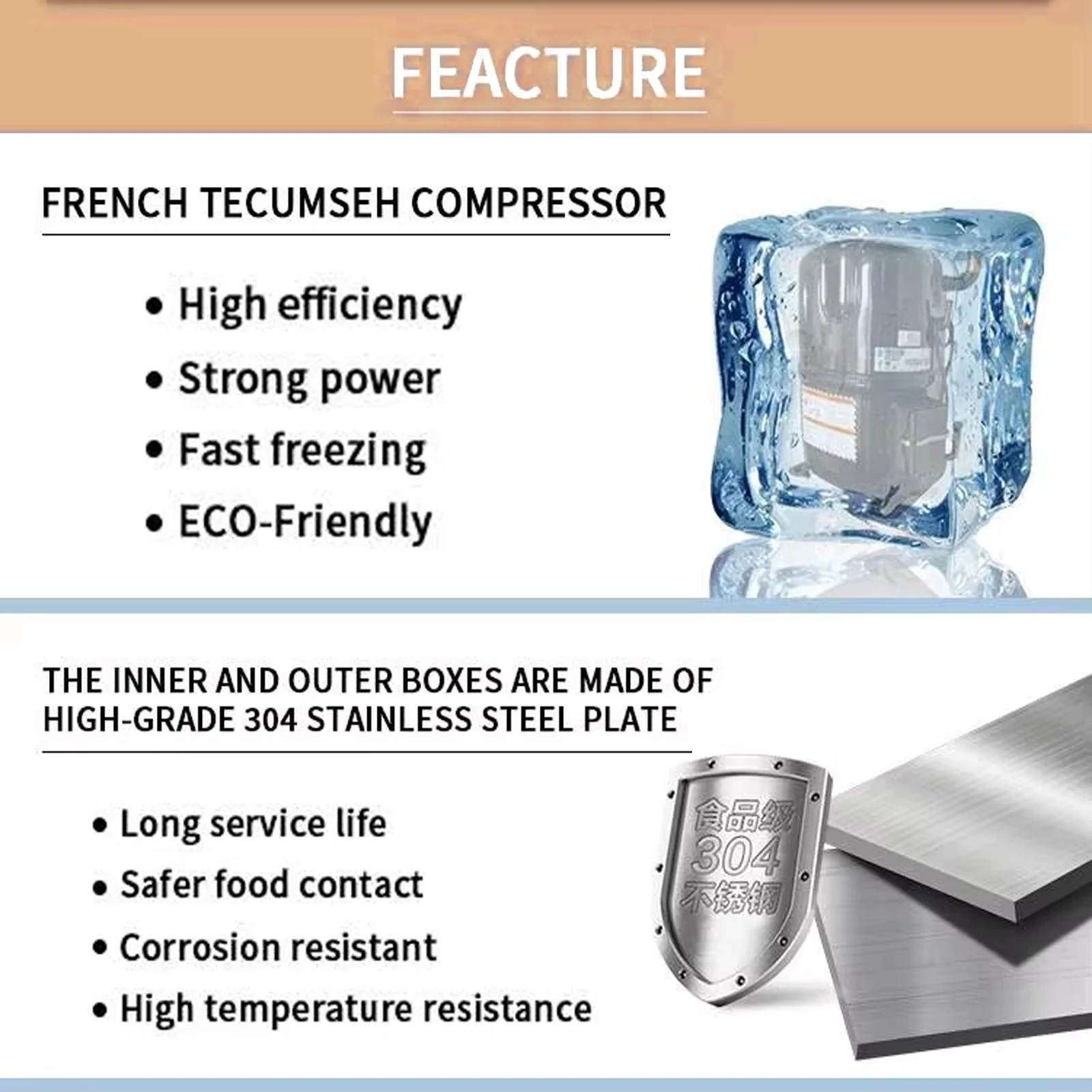 Kolice Commercial 5 Trays Blast Chiller & Freezer, Chest Freezer, Shock Freezer with Food Probe,Lowest temp: -40F for Restaurant,Bakery,School,Hotel