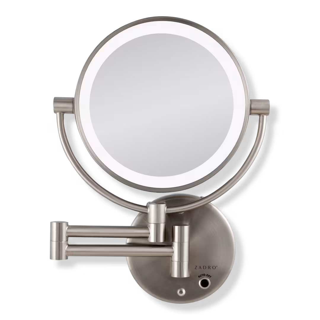 Zadro  Cordless LED Lighted Wall Mounted Makeup Mirror 5X/1X