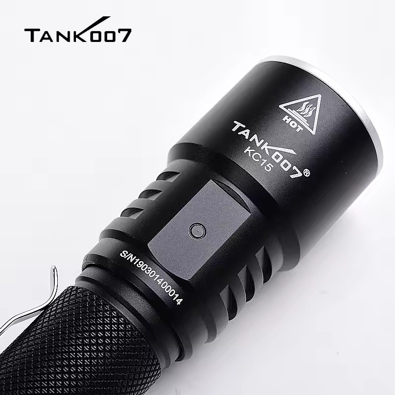 TANK007 High Power 10W LED Flashlight 265M 1000LM Rechargeable Outdoor Waterproof Multi-mode Light Pocket Clip Torch