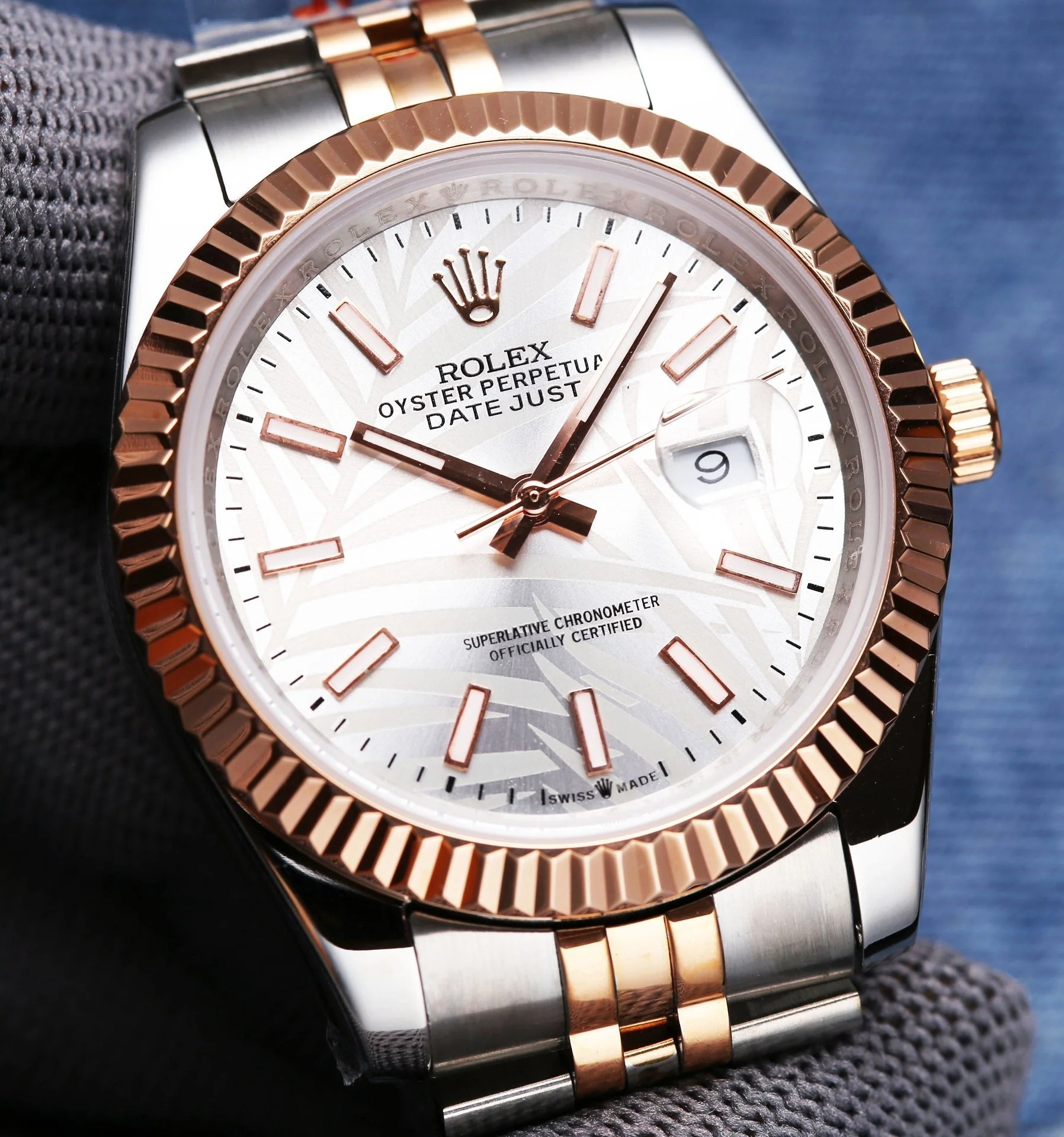 Rolex Watch Datejust 41mm Pink Gold Silver
