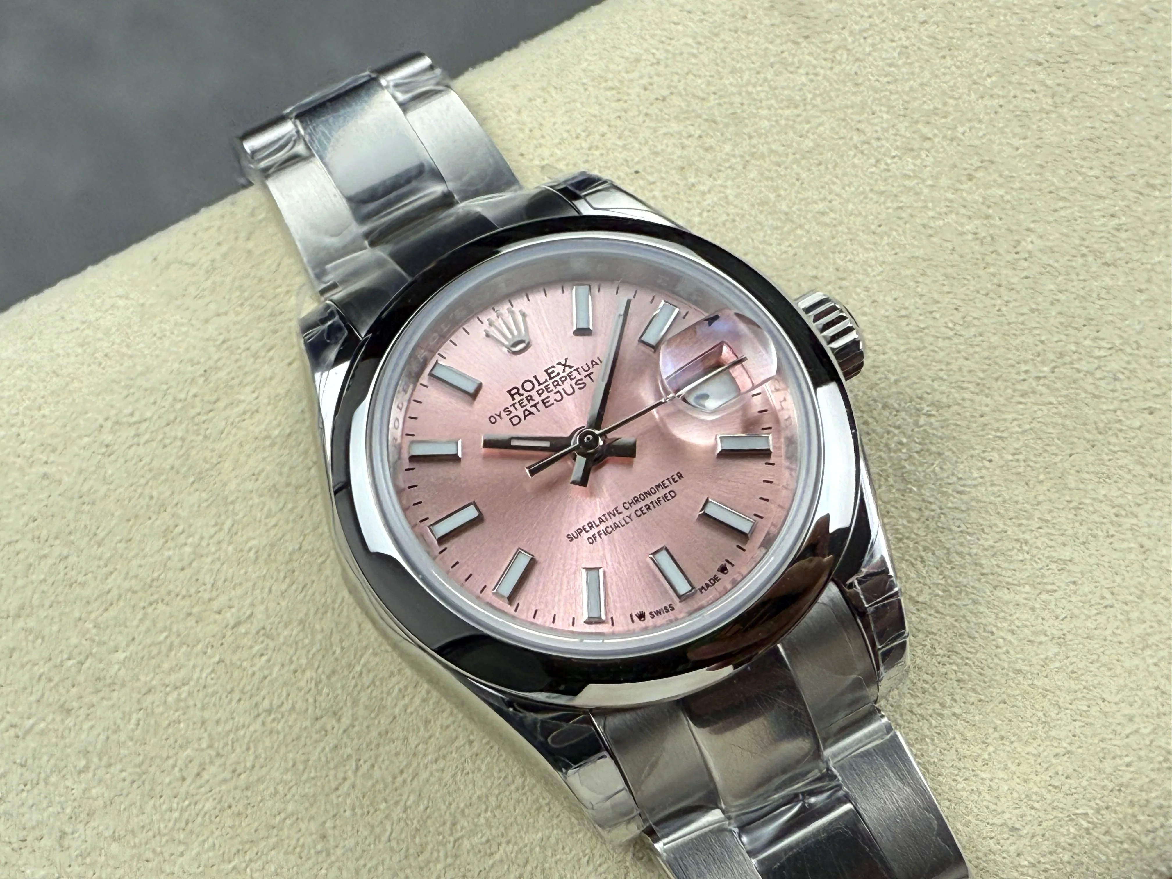 Rolex Watch Day-Date 28mm Silver Pink