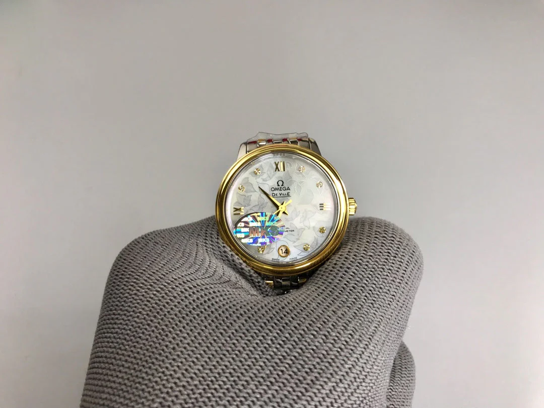 Omega Watch De Ville 32.7mm Silver Gold White Dial