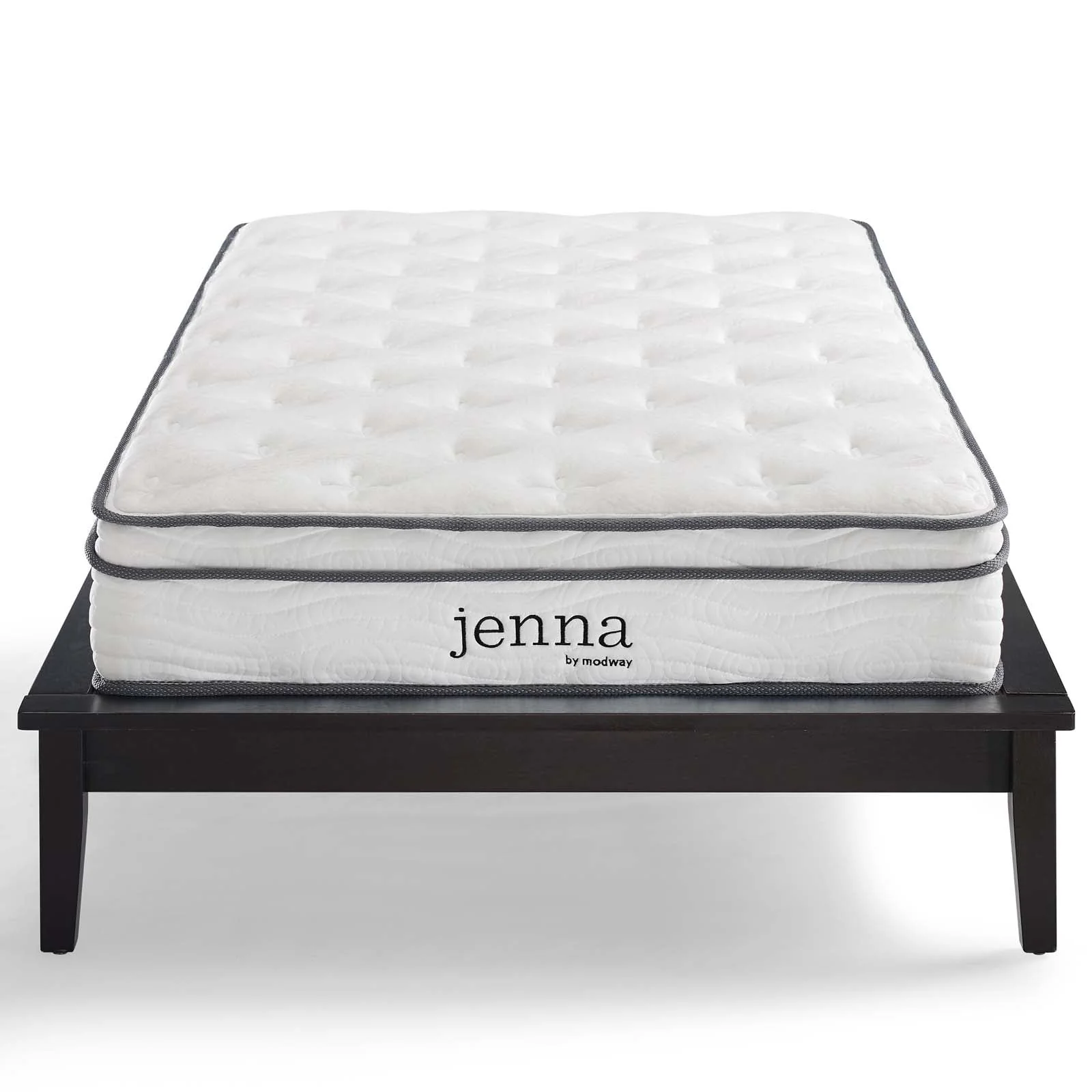 Modway Jenna 8" Innerspring and Foam Narrow Twin Mattress in White