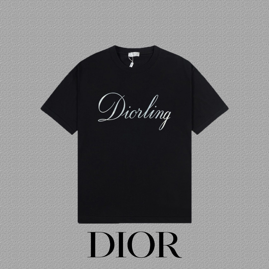 2026FW Short Sleeve T-Shirt with Letter Print Premium 32s Double Knit tshirt