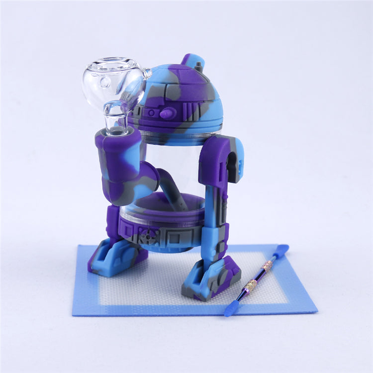 5 Glow In The Dark Silicone Dab Rig (Random Color)